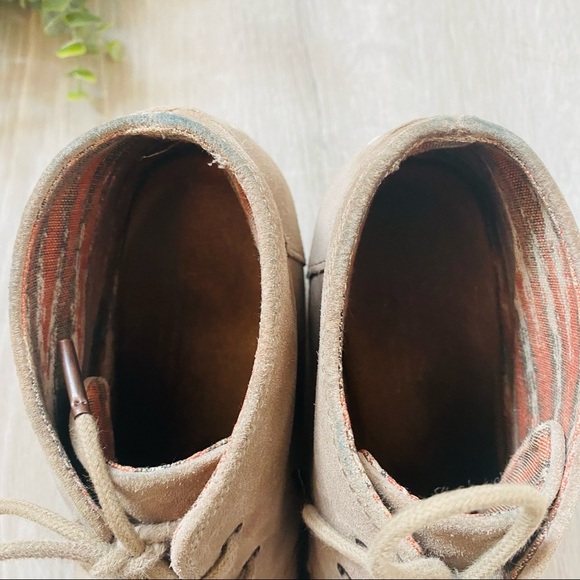 Toms Suede Desert Wedge Lace Up Booties Tan Sz 8 - Picture 10 of 11